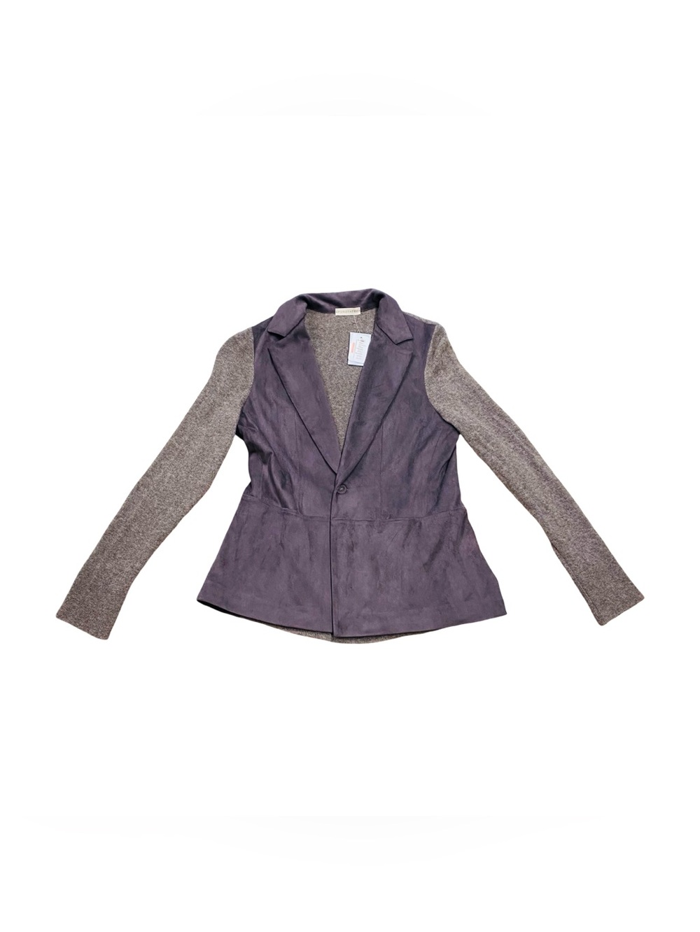 Purotatto Suede Blazer With Knit Sleeves NWT Size Large